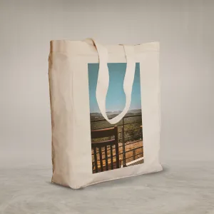 Knitted Handle Canvas Bag