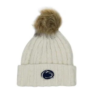 Ladies Alps Faux Fur Pom Knit Beanie
