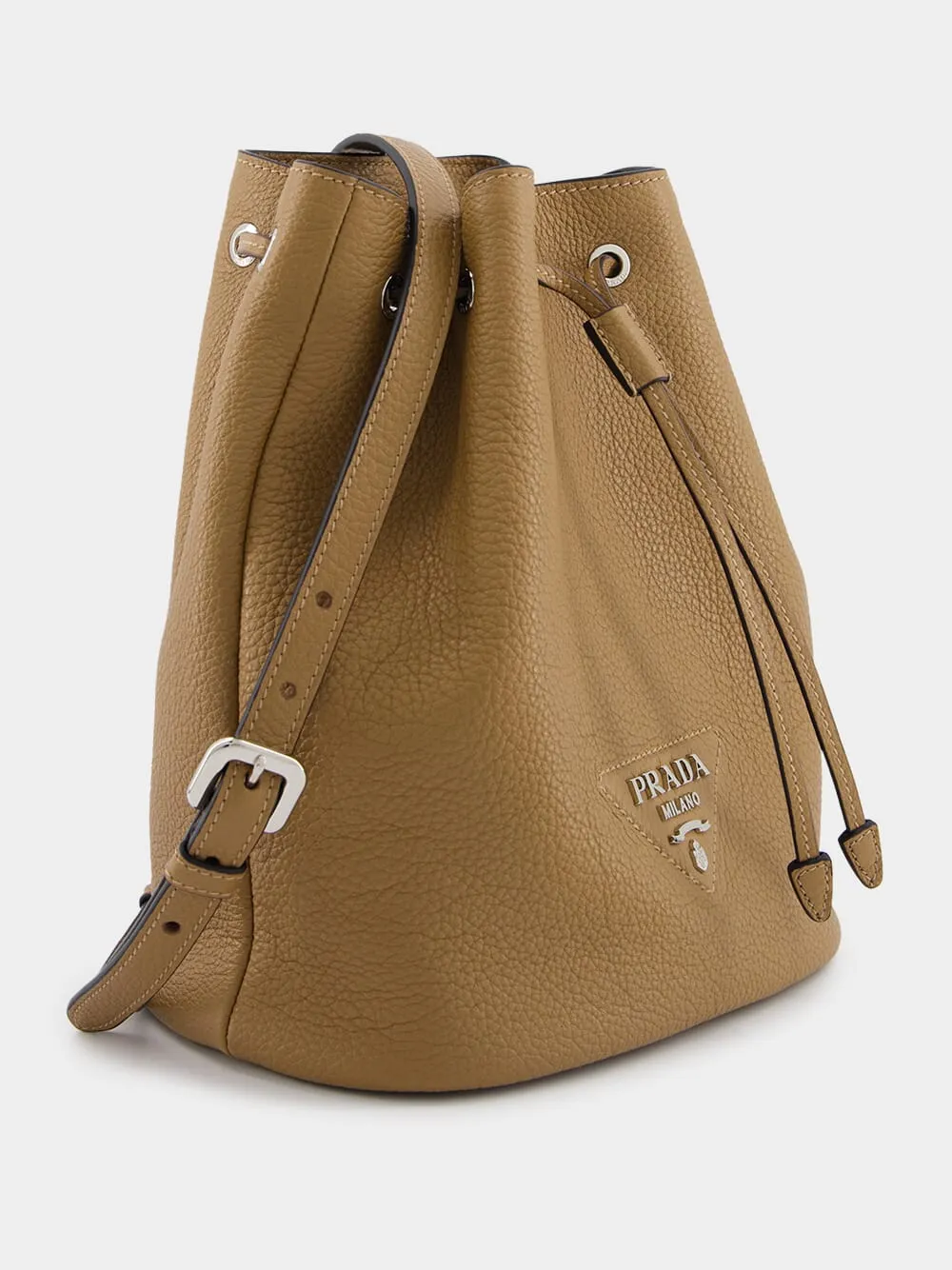 Leather bucket bag