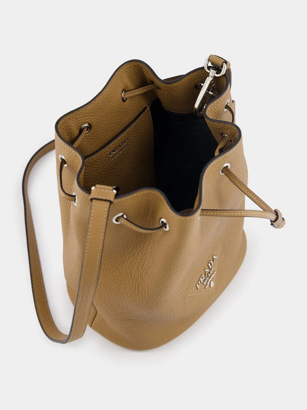 Leather bucket bag