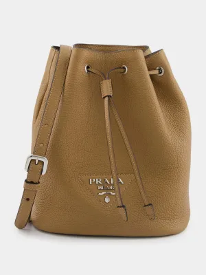 Leather bucket bag