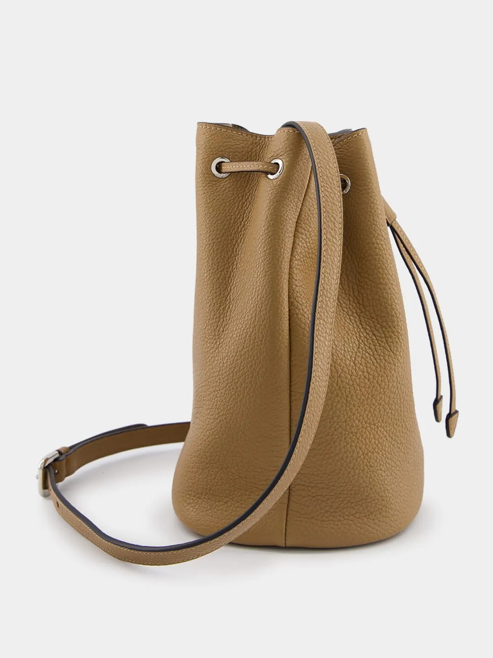 Leather bucket bag