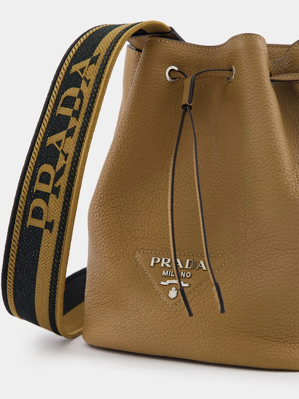 Leather bucket bag