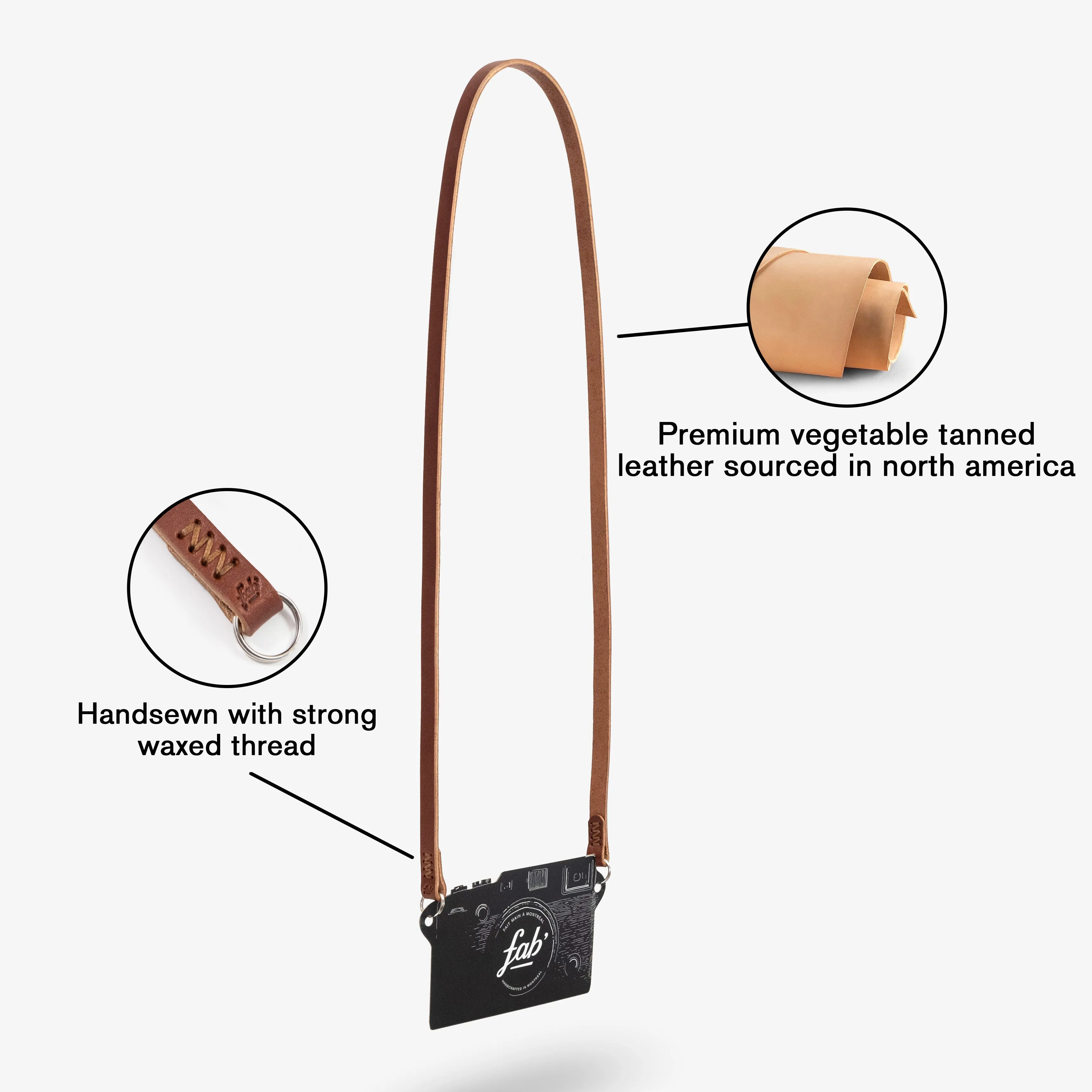 Leather camera strap (F4)
