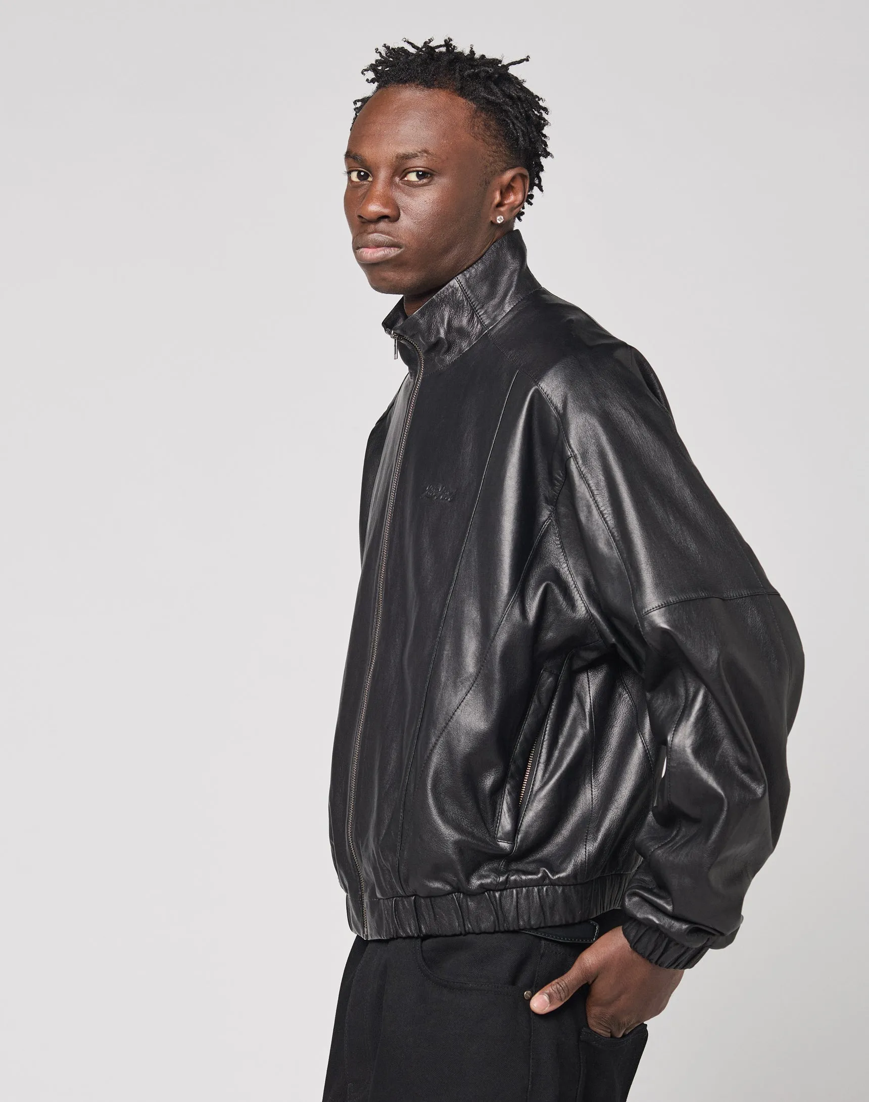Live Fast Leather Trackjacket