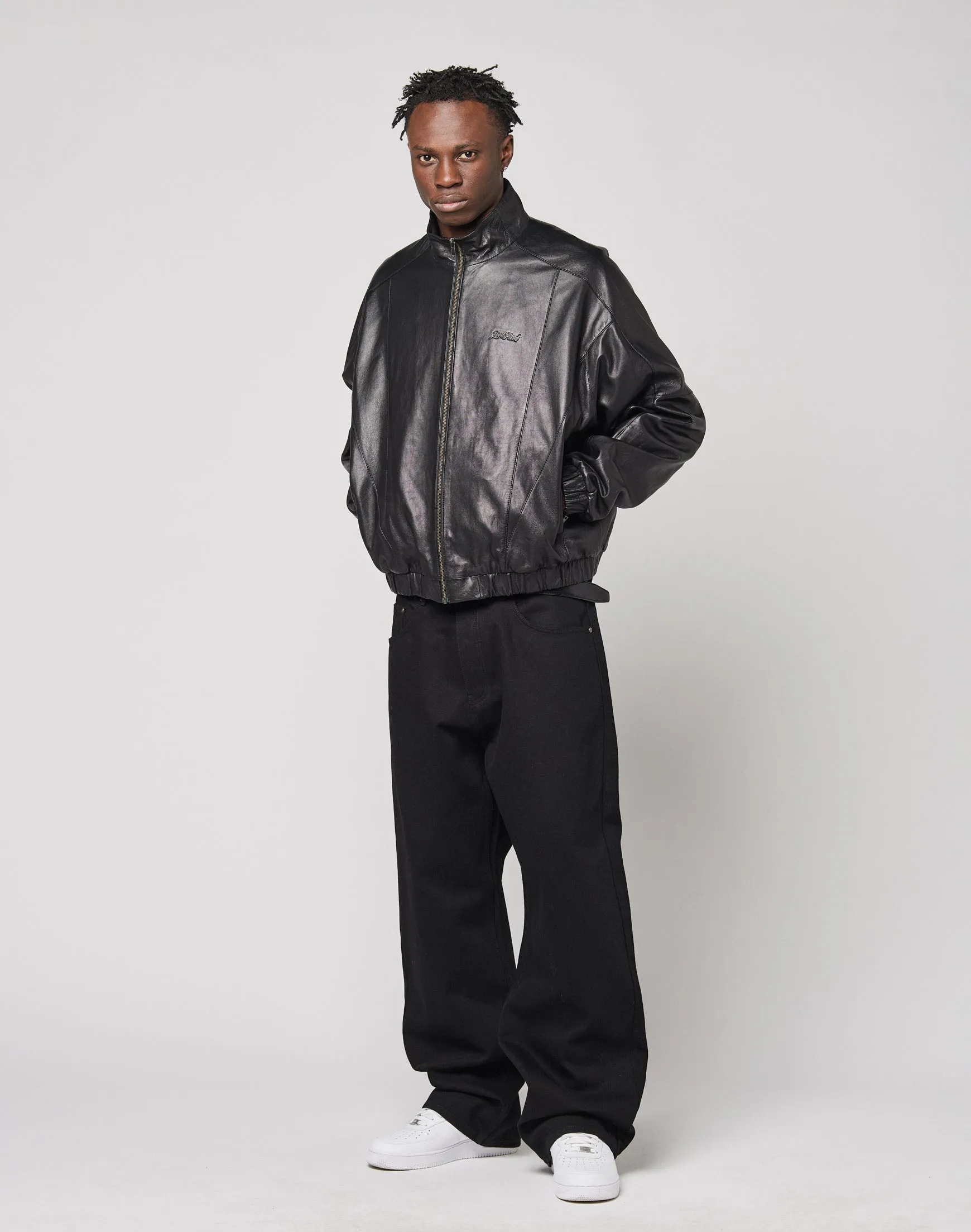 Live Fast Leather Trackjacket