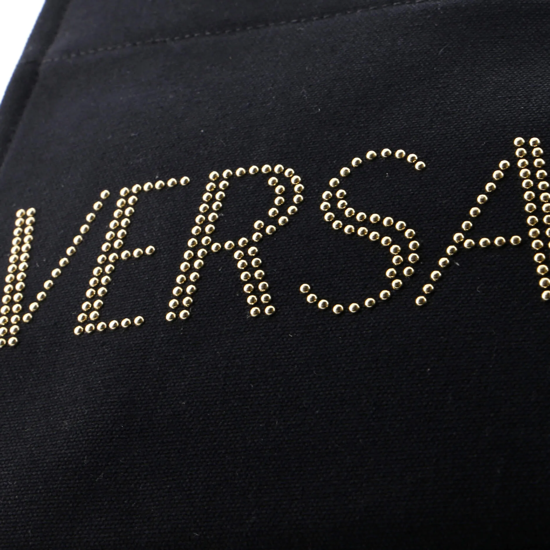 Logo Convertible Tote Studded Canvas Small
