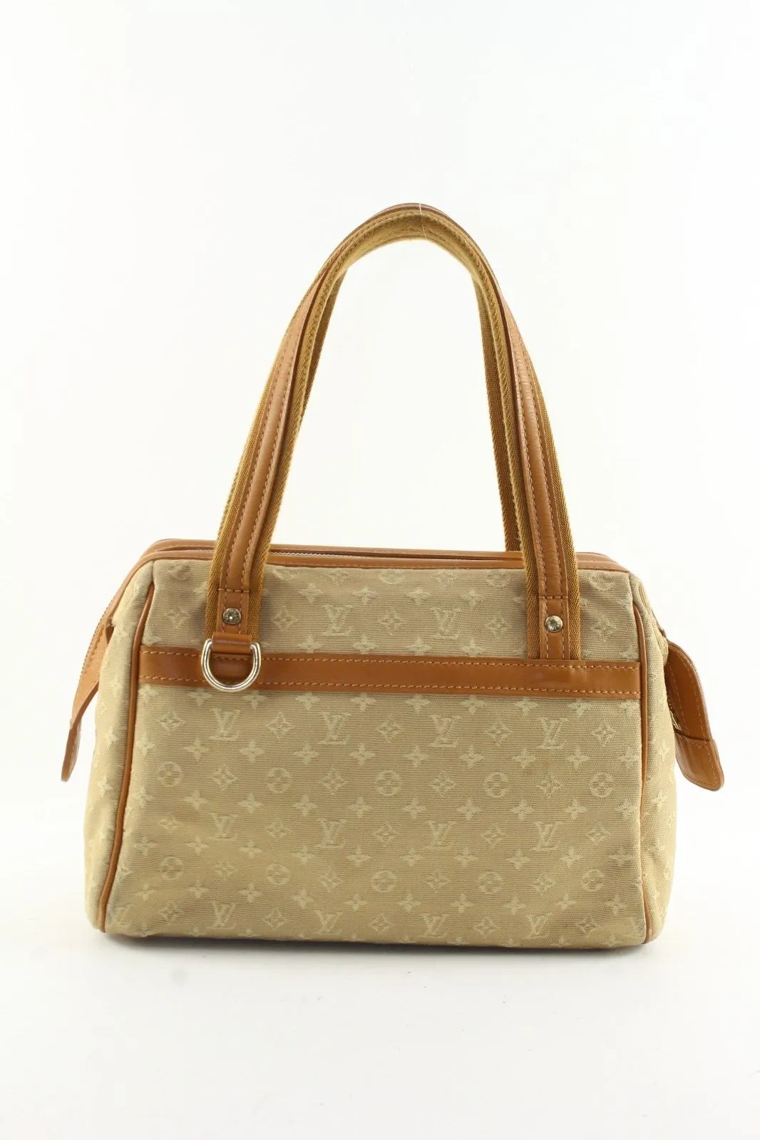 LOUIS VUITTON Beige Denim Canvas Monogram Mini Lin Josephine PM Boston 1LV1213K