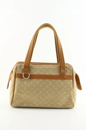 LOUIS VUITTON Beige Denim Canvas Monogram Mini Lin Josephine PM Boston 1LV1213K