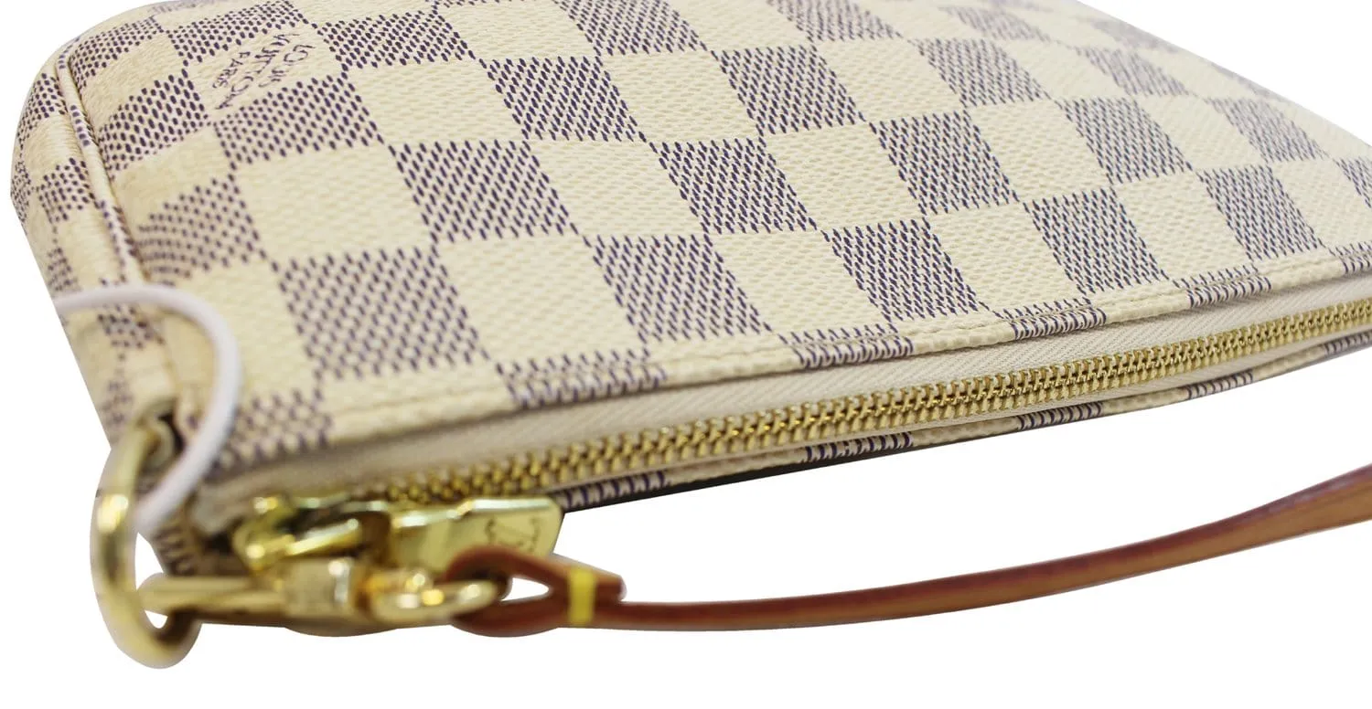 LOUIS VUITTON Damier Azur White Pochette Accessoires Pouch