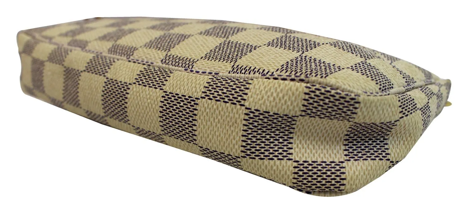 LOUIS VUITTON Damier Azur White Pochette Accessoires Pouch