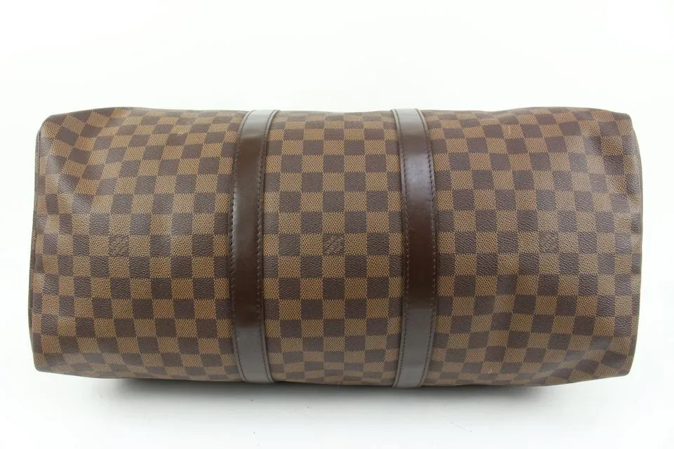 Louis Vuitton Damier Ebene Keepall 50 Boston Duffle Bag 78lz422s