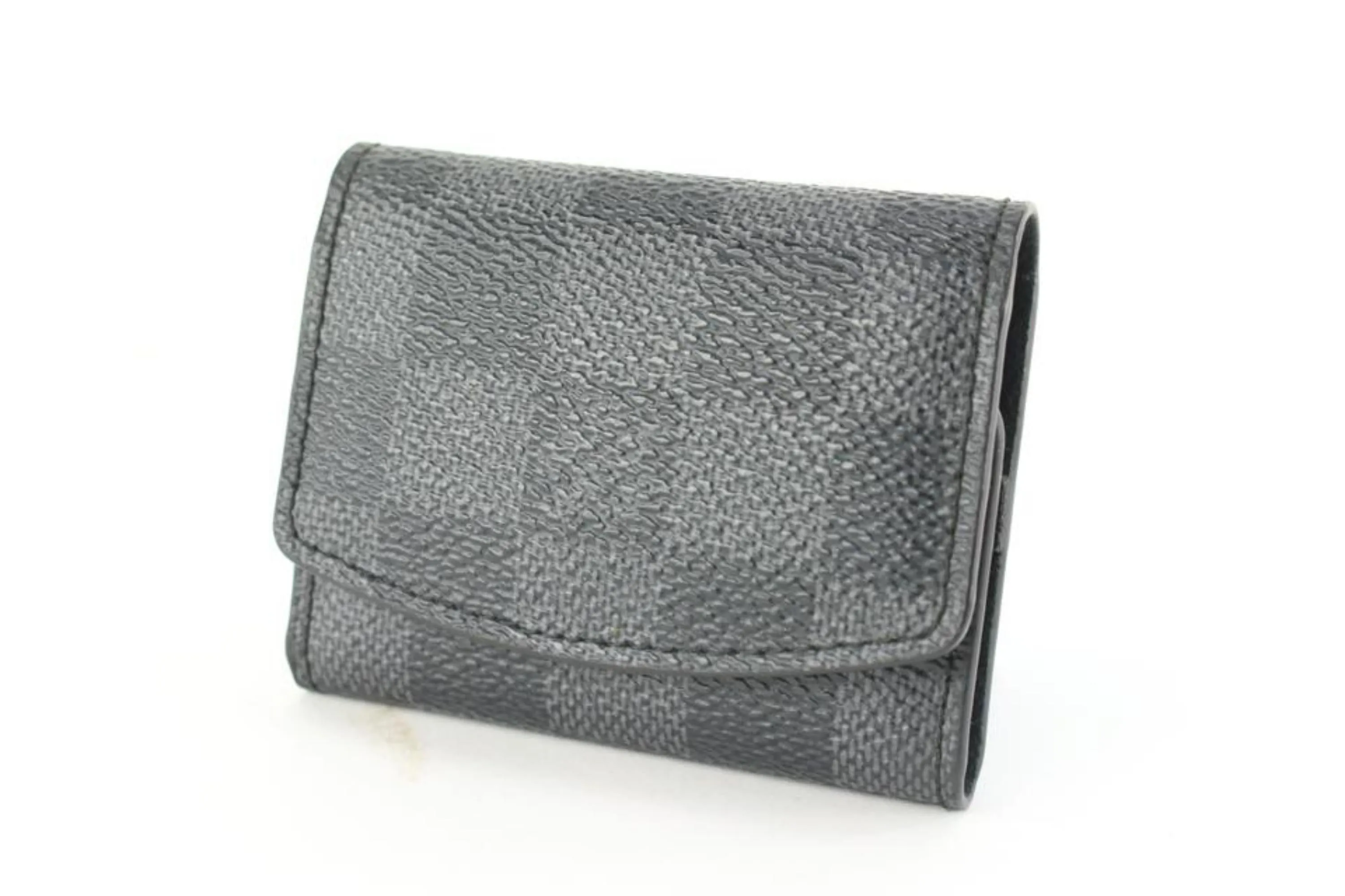 Louis Vuitton Damier Graphite Cufflink Pouch Case Holder 96lk616s