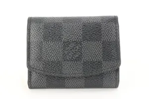 Louis Vuitton Damier Graphite Cufflink Pouch Case Holder 96lk616s