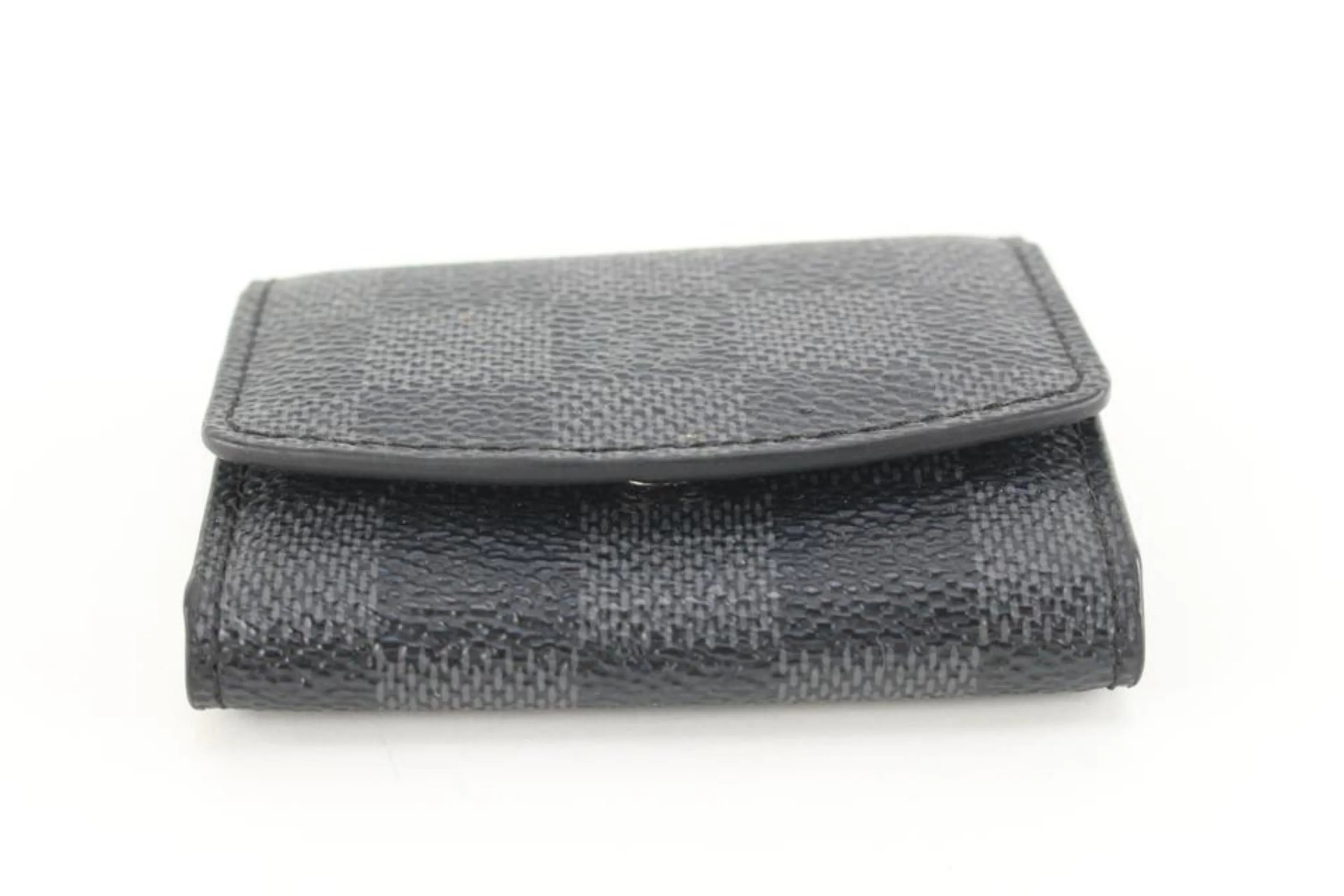 Louis Vuitton Damier Graphite Cufflink Pouch Case Holder 96lk616s