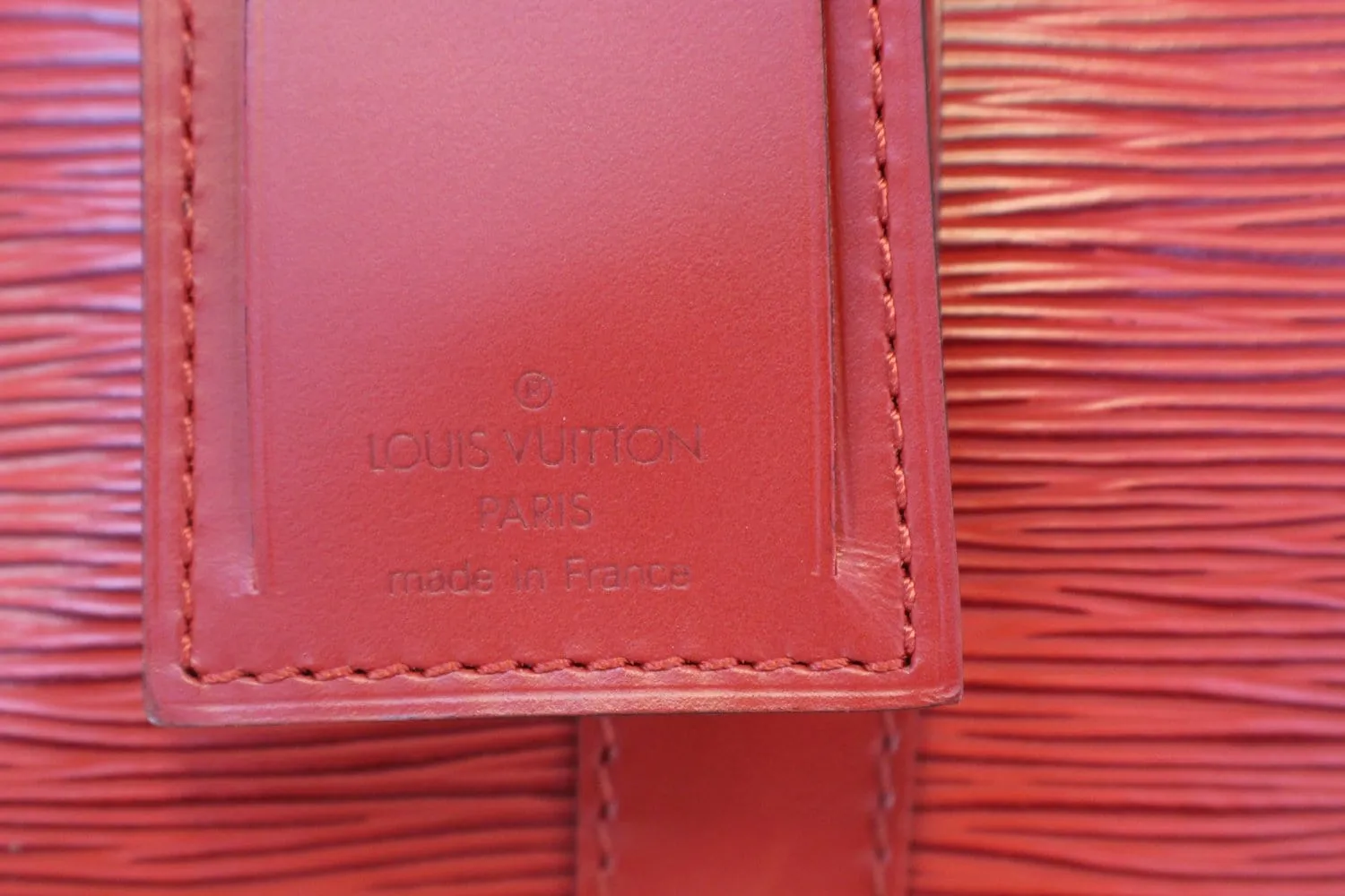 LOUIS VUITTON Epi Leather Red Keepall 45 Boston Bag