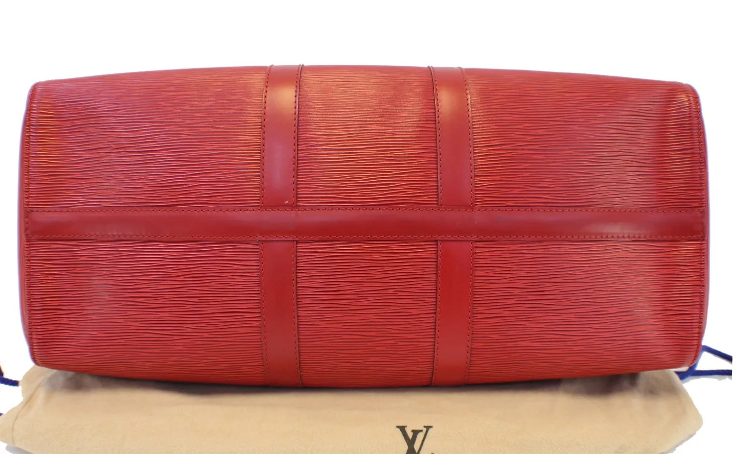 LOUIS VUITTON Epi Leather Red Keepall 45 Boston Bag