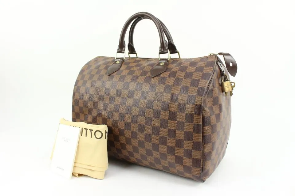 Louis Vuitton Large Damier Speedy 35 Boston Bag GM 64lv38s