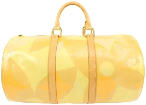 Louis Vuitton Limited Monogram Vernis Fleur Polochon Keepall 87lv317s