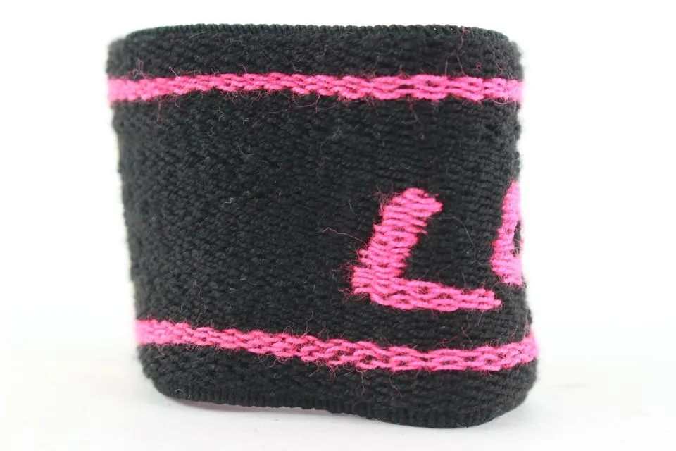 Louis Vuitton Stephen Sprouse Neon Pink Graffiti Wrist Band Gym Bracelet 431lvs61