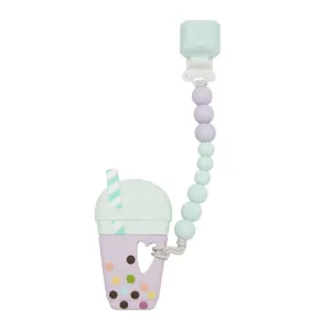 LouLou LOLLIPOP Teether Set (Taro Bubble Tea Gem - Lilac Mint)