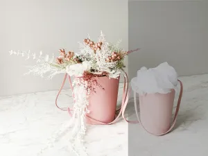 Luxury Leather Flower Basket