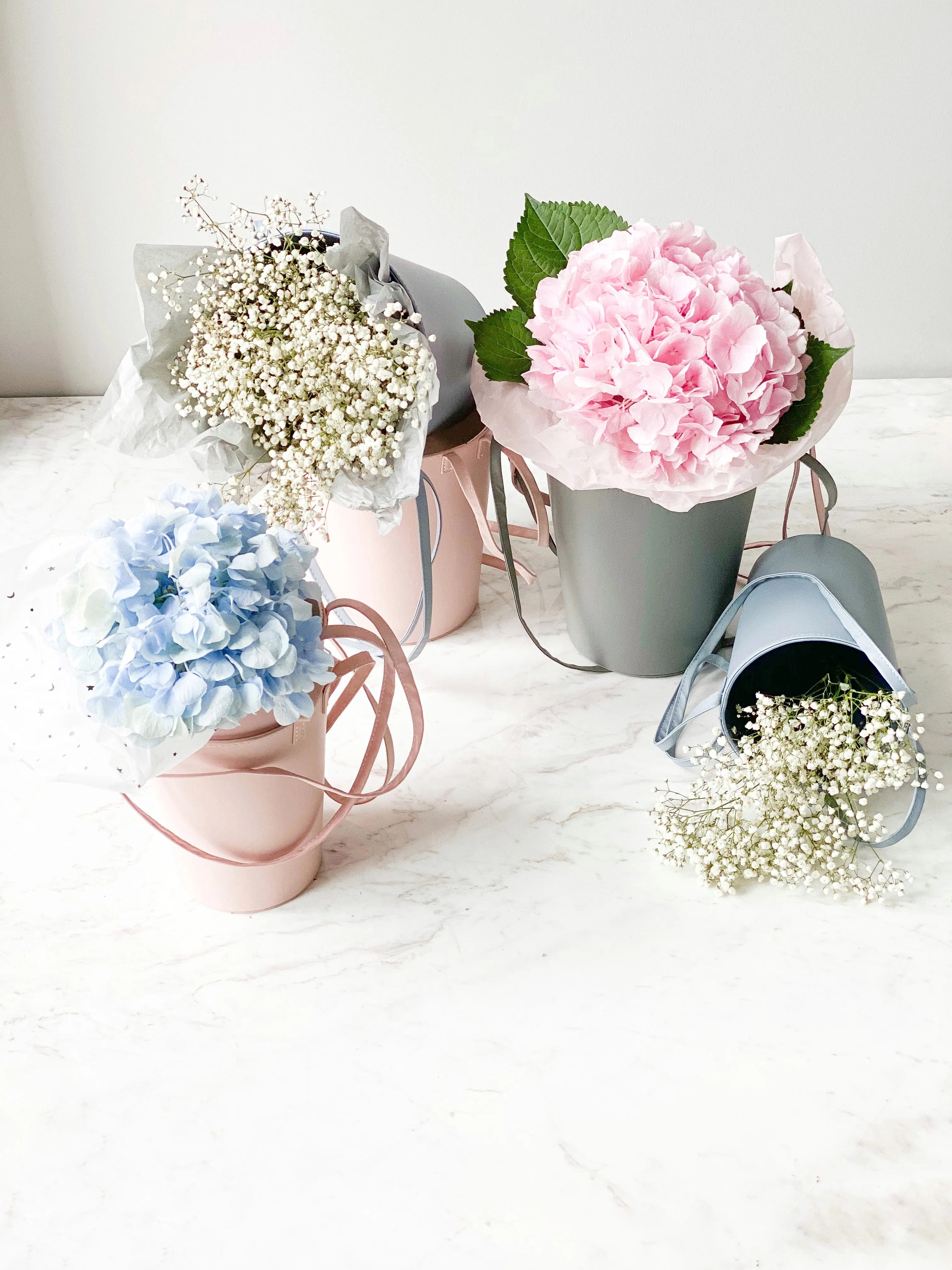 Luxury Leather Flower Basket