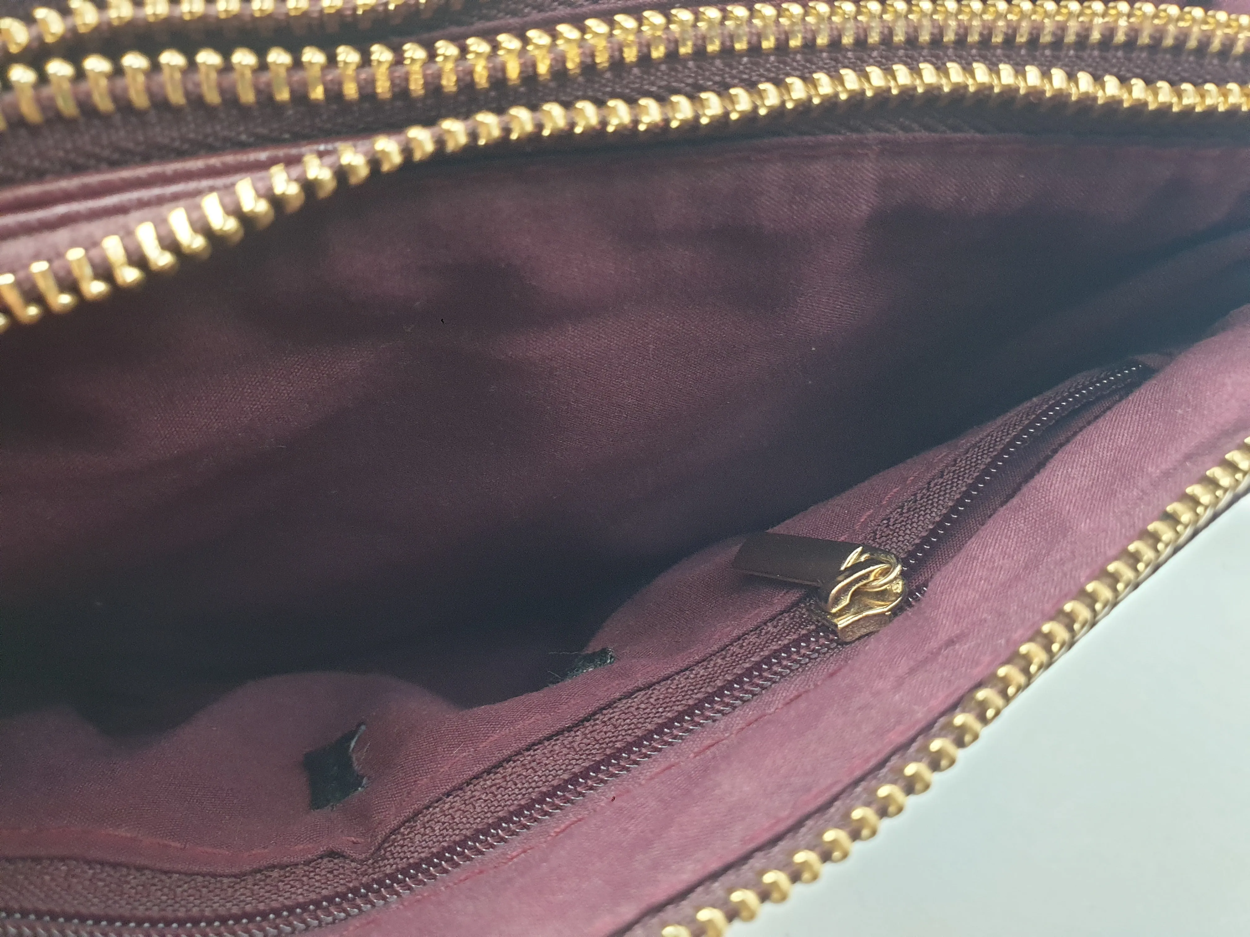 Magenta faux leather cross body bag
