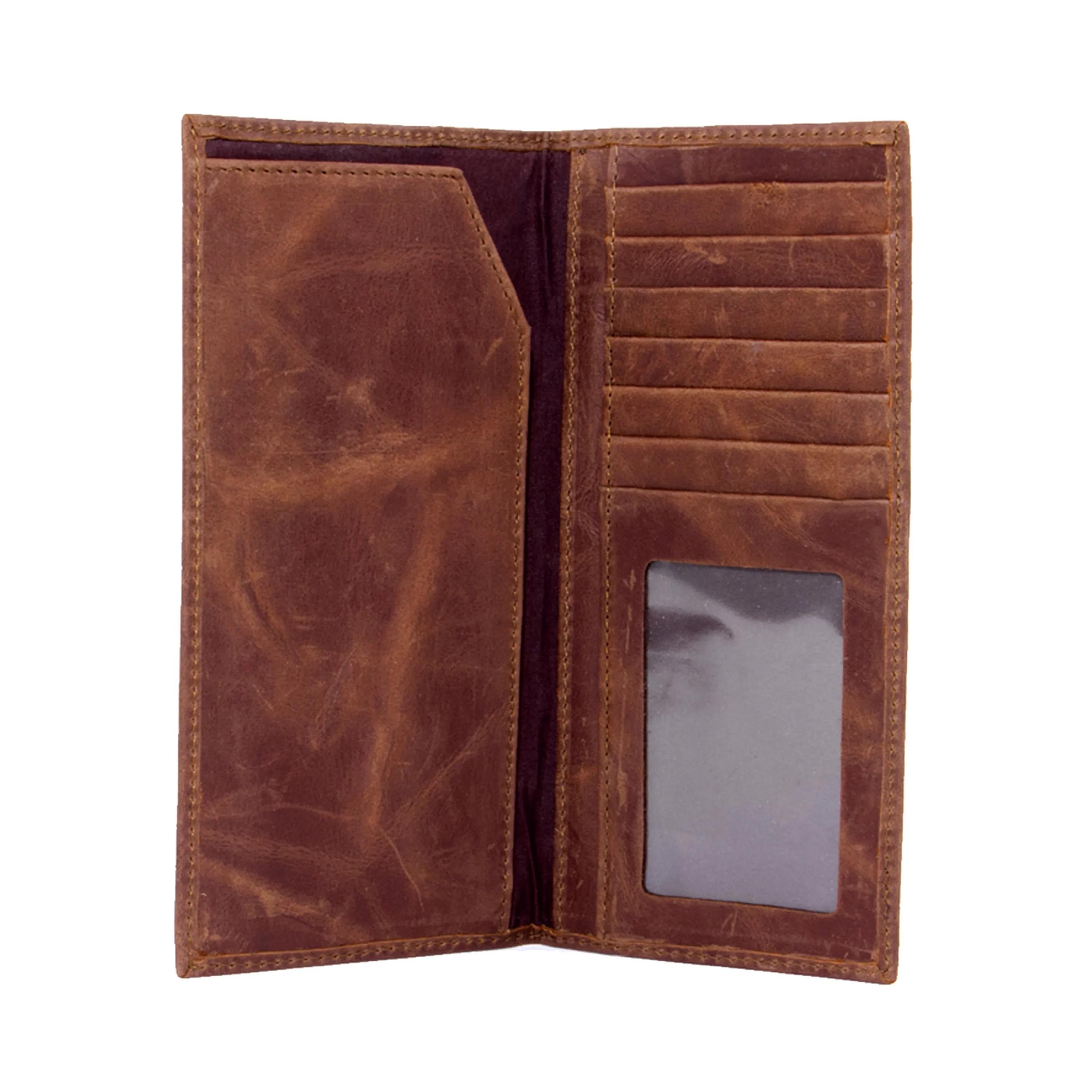 Miami Hurricanes Brown Secretary Leather Wallet