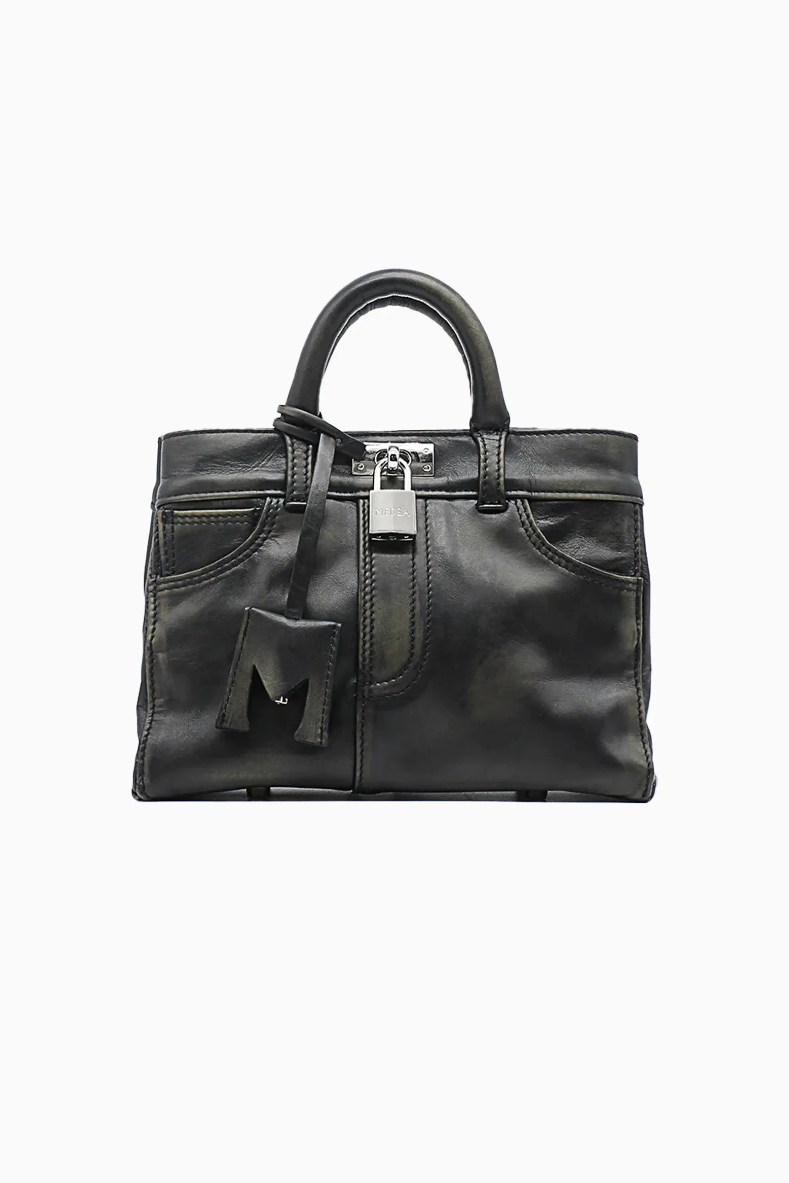 Mini Nina Leather Bag - Dark Brown