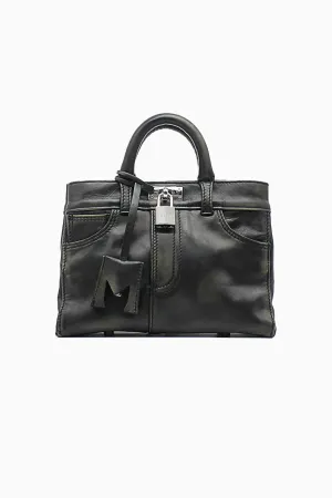 Mini Nina Leather Bag - Dark Brown