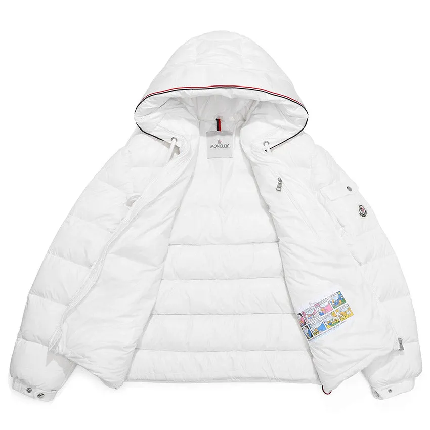 MONCLER White Pavin Down Jacket