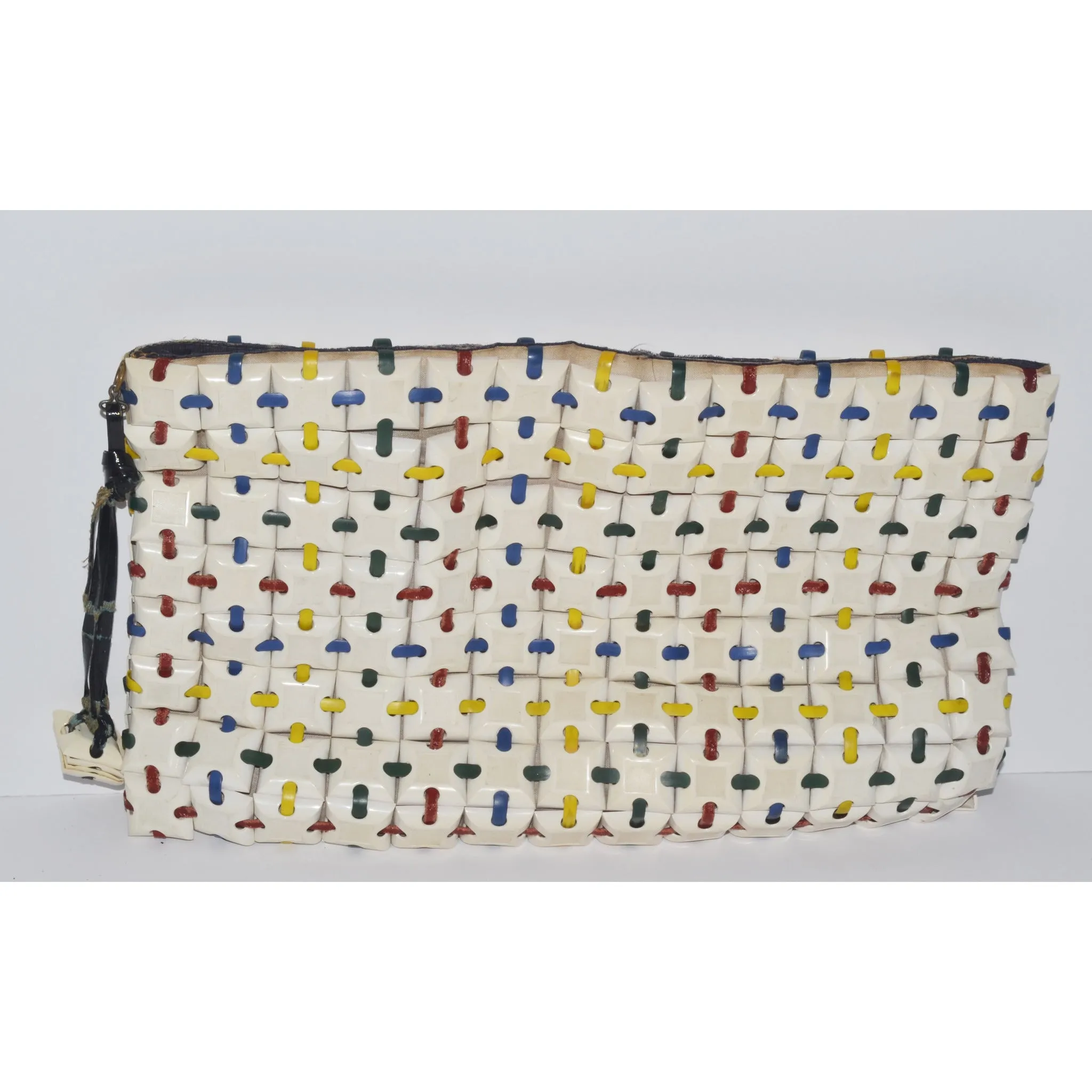 Mult-Colored Plasticflex Clutch Purse - 1940's