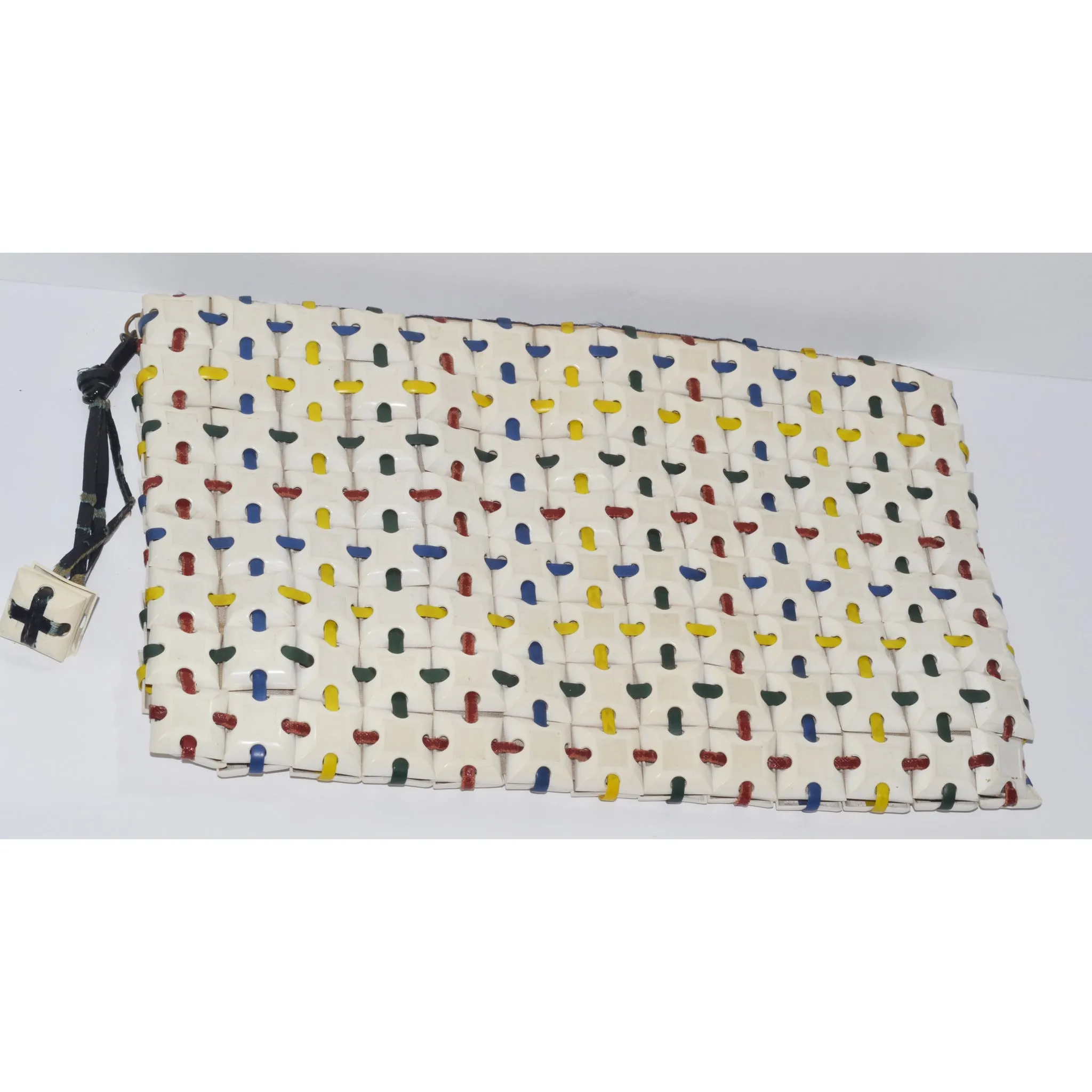 Mult-Colored Plasticflex Clutch Purse - 1940's