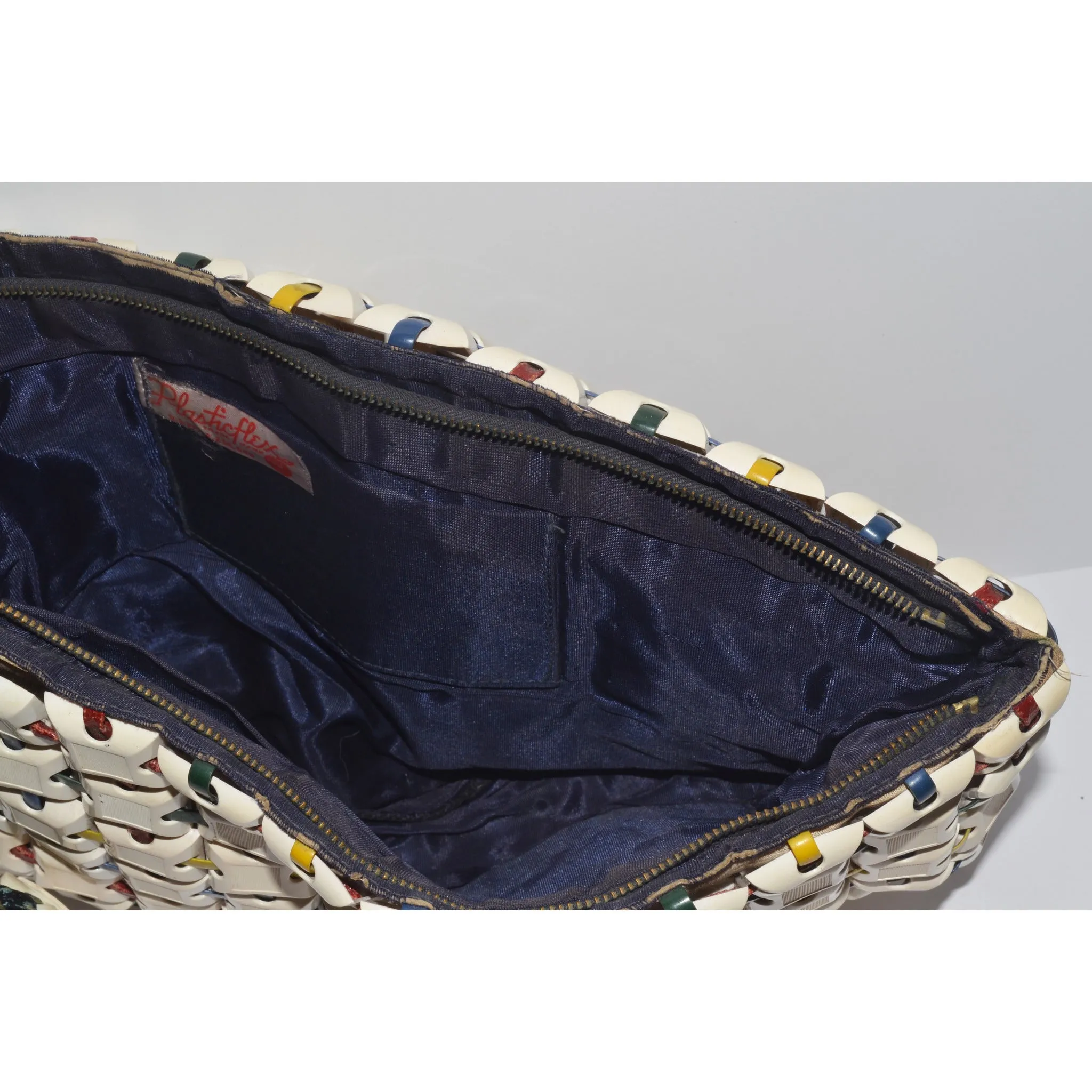 Mult-Colored Plasticflex Clutch Purse - 1940's