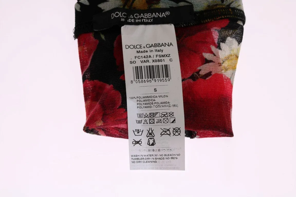 Multicolor Floral Roses Nylon Socks