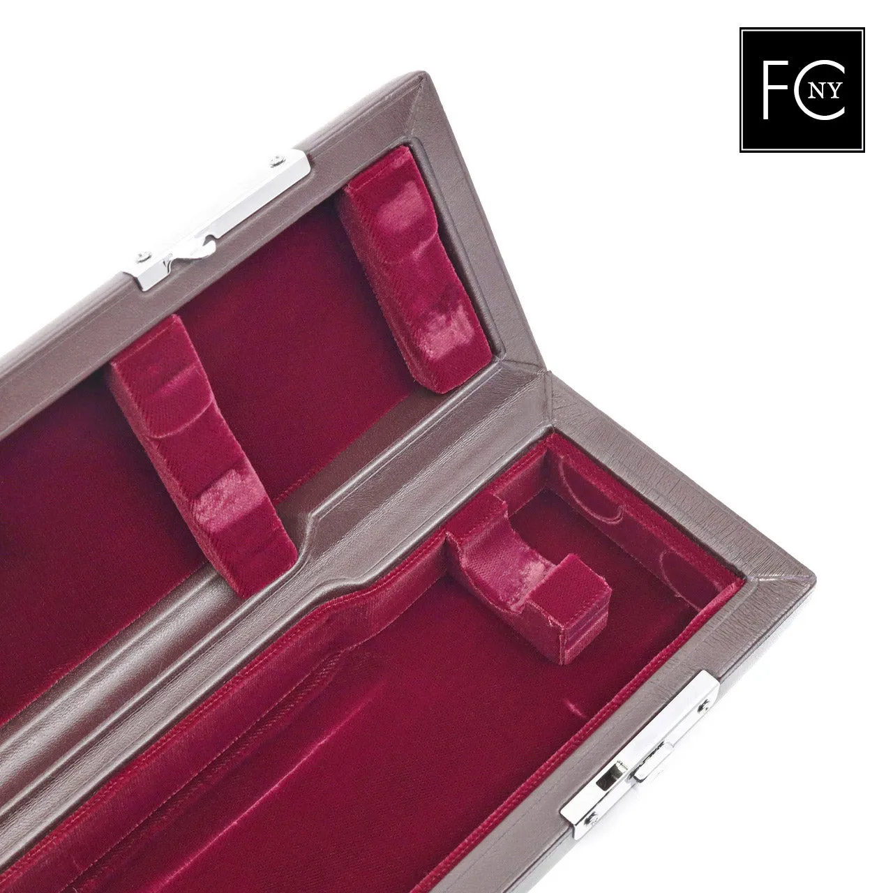 Muramatsu Hard Case for Flute - Red Velvet Interior with Silver Latches