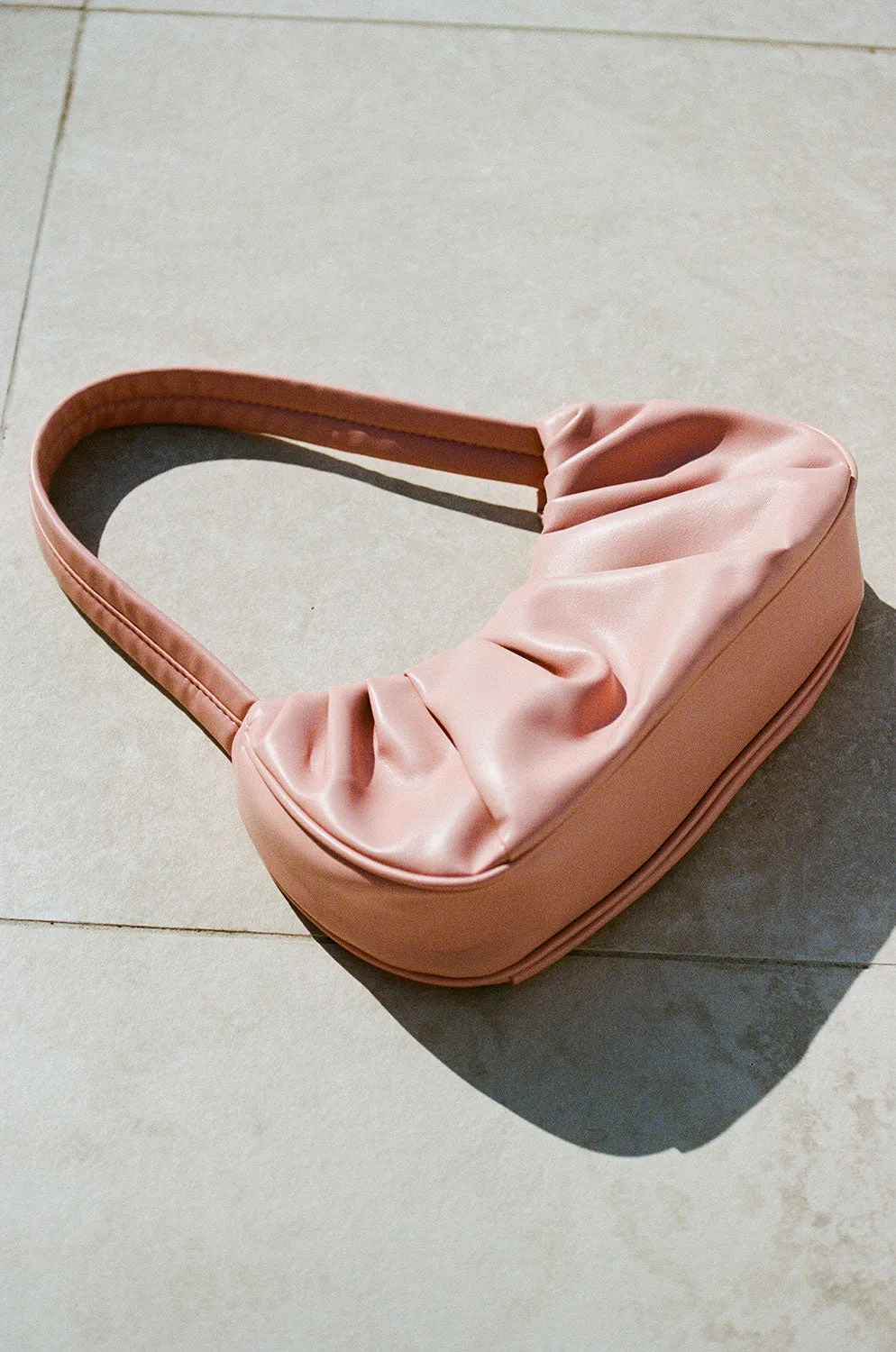 Nahla Ruched Bag - Blush