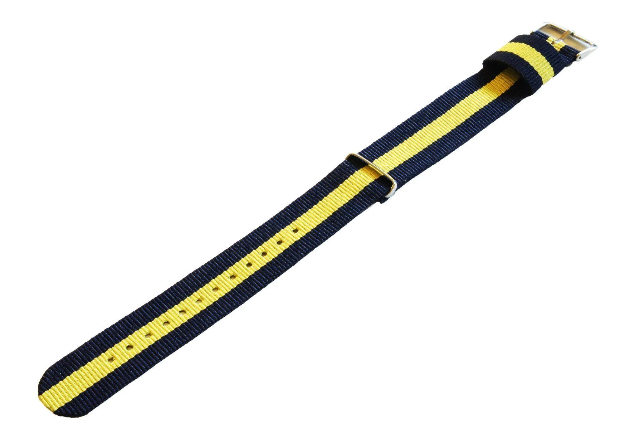 Navy Blue Lemon Yellow NATO® style Watch Band (20mm, 22mm SALE)