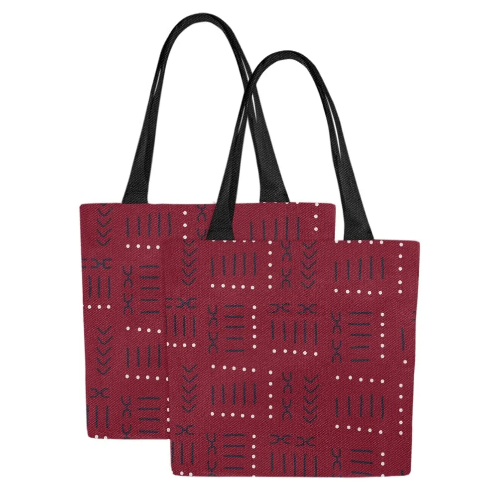 Non Disposable Grocery Bags Set, Crimson