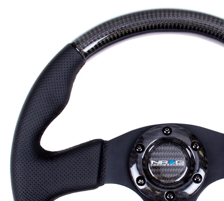 NRG ST-310CFBS 315mm with Black Stitiching Carbon Fiber Steering Wheel