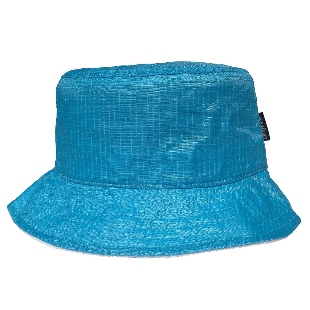 Nylon Melting Logo Crusher Hat Icy Blue
