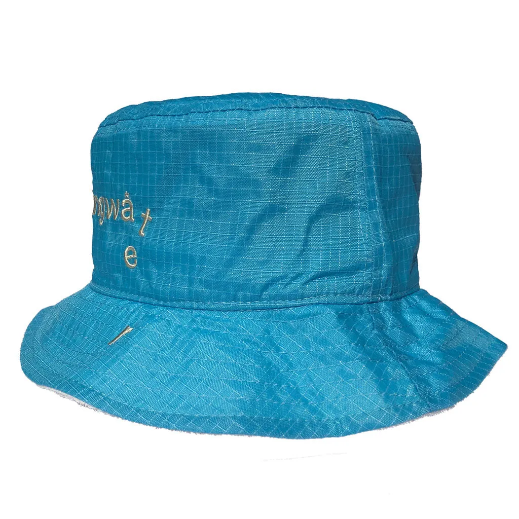 Nylon Melting Logo Crusher Hat Icy Blue