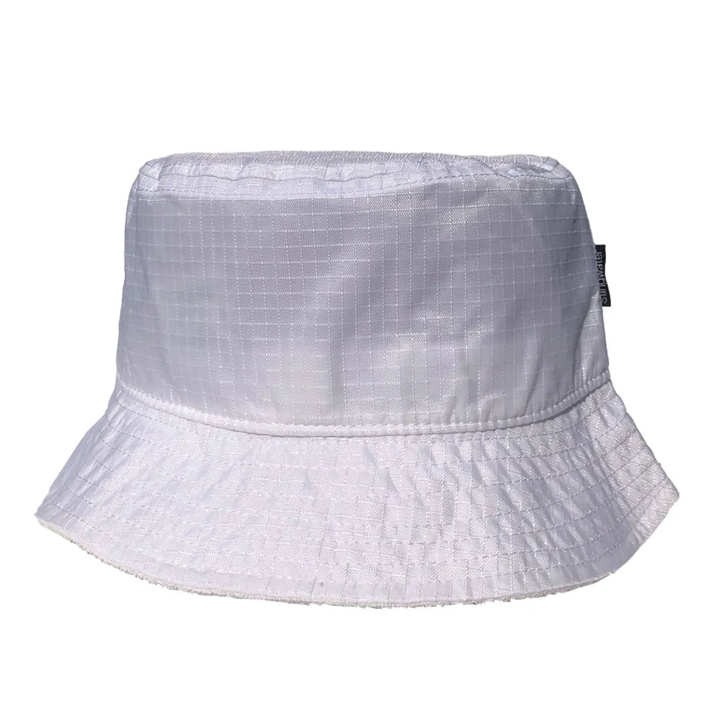 Nylon Melting Logo Crusher Hat White