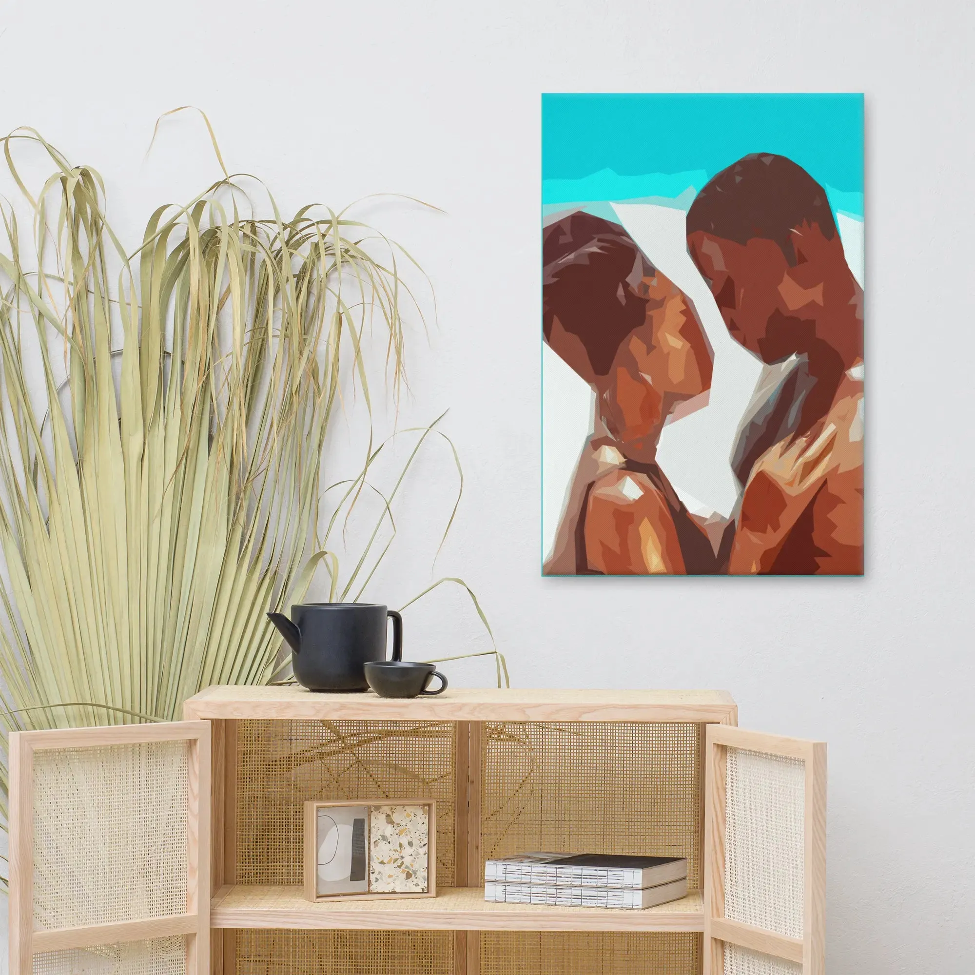 Ocean of Love – African American Couple Canvas