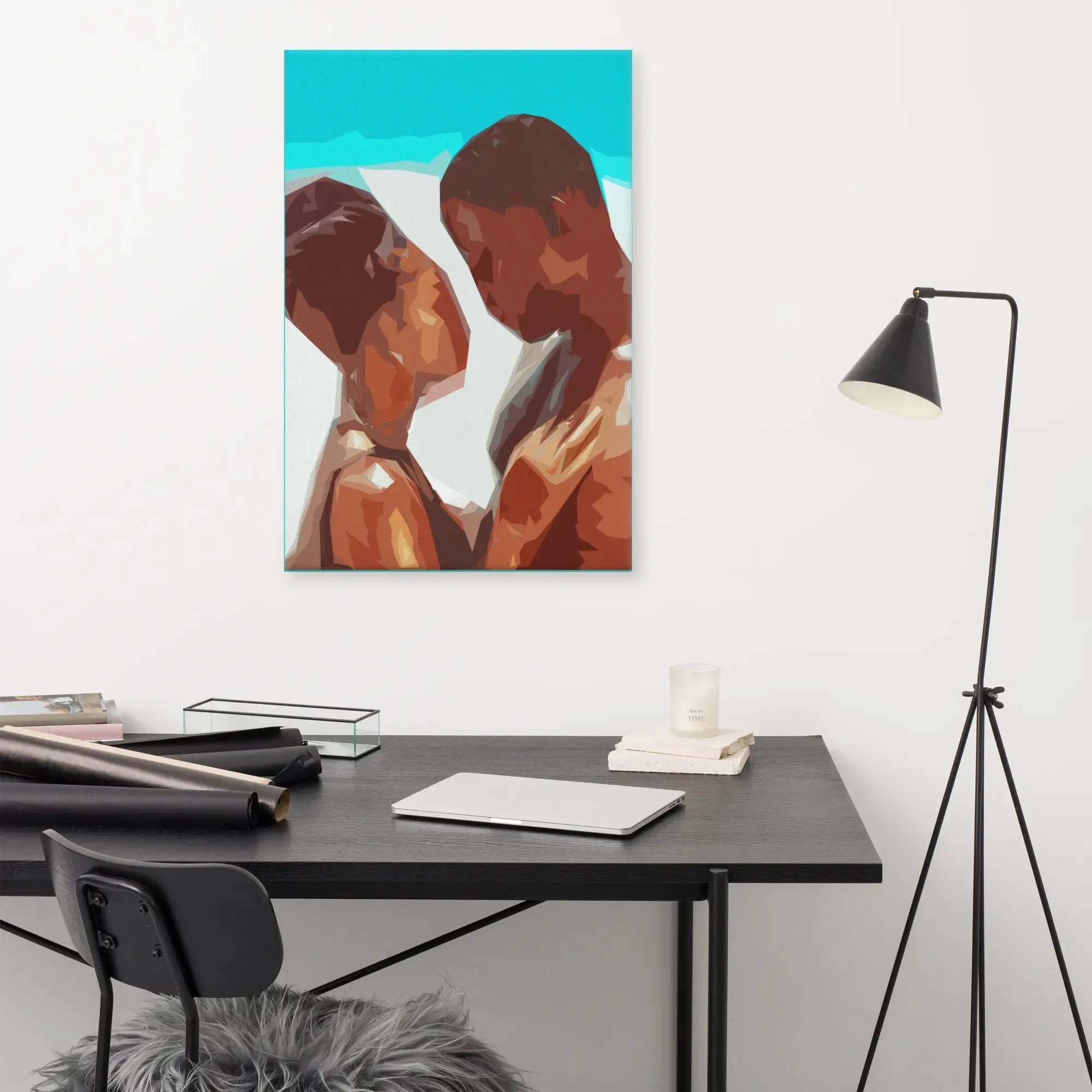 Ocean of Love – African American Couple Canvas
