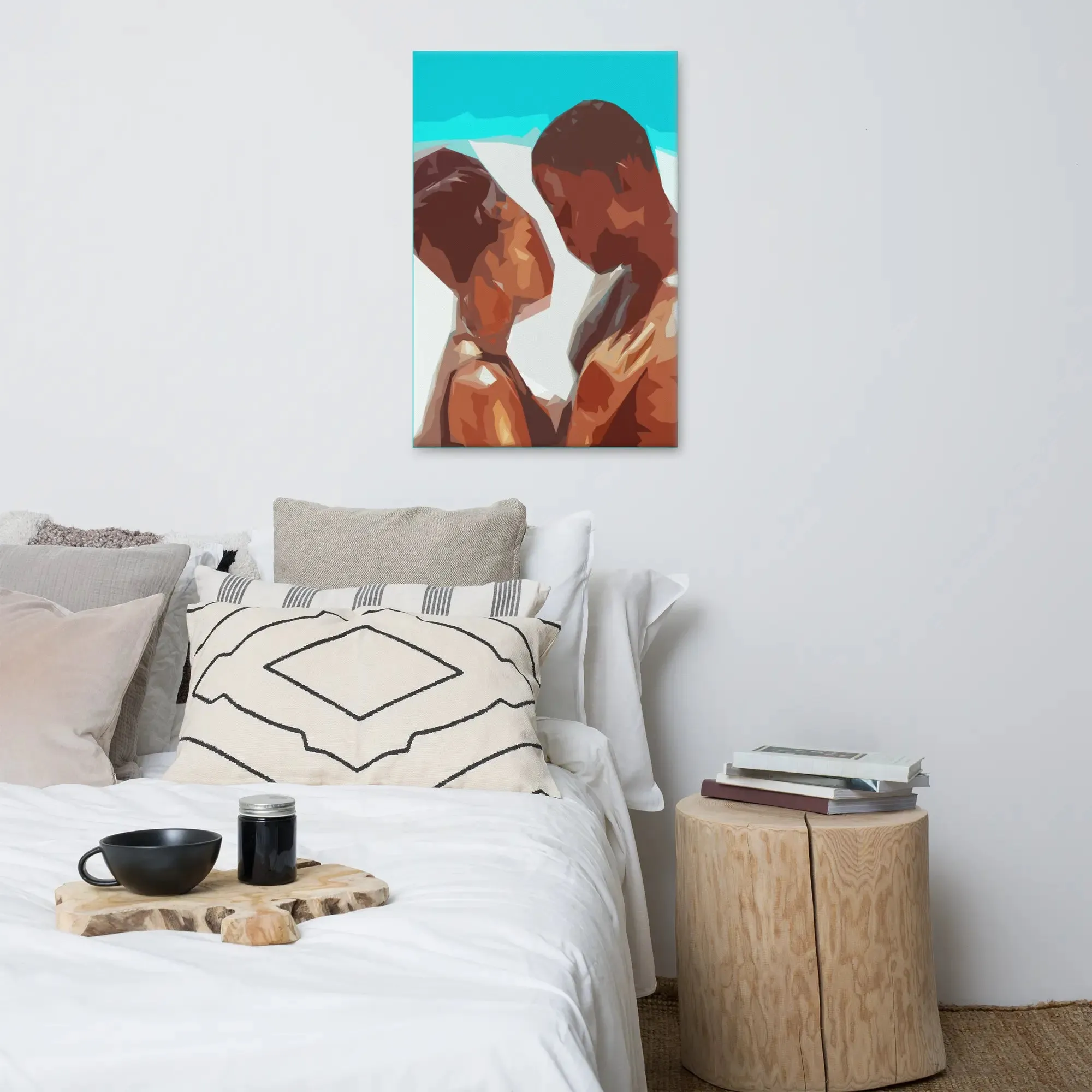 Ocean of Love – African American Couple Canvas