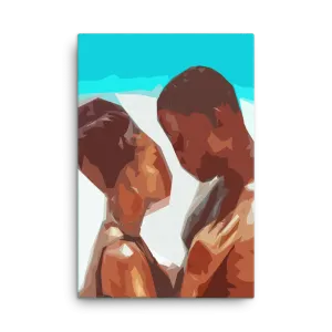 Ocean of Love – African American Couple Canvas