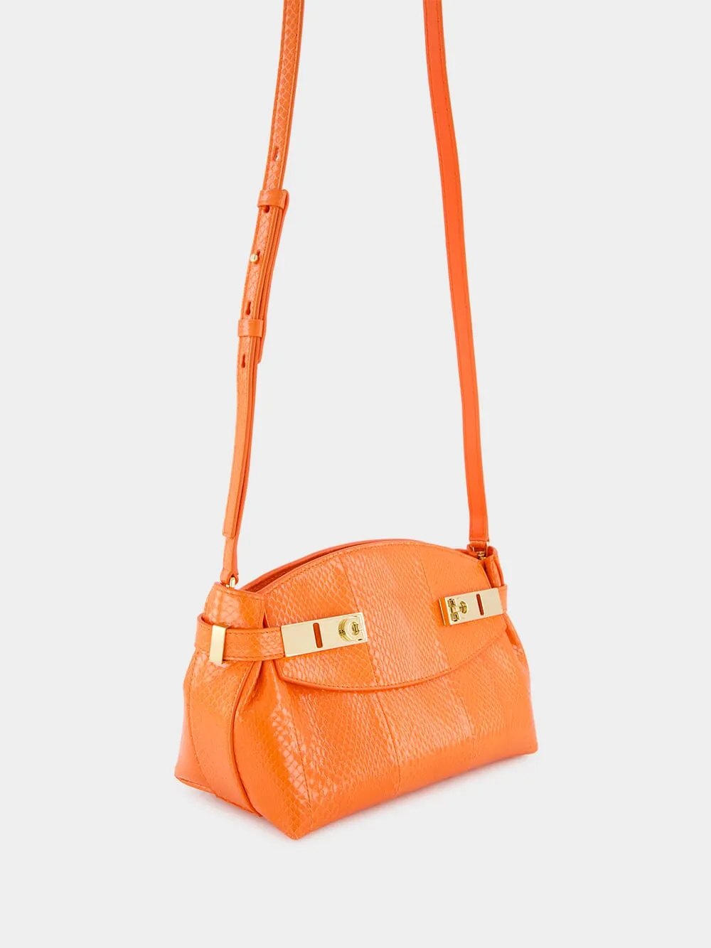 Orange Ayers Leather Hug Pouch
