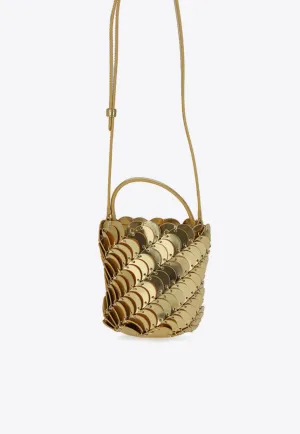 Paco Metallic Leather Medallions Crossbody Bag
